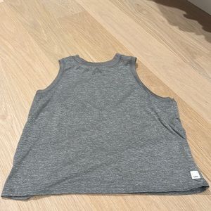 Vuori cropped workout tank grey size xs